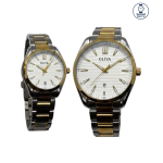 OLIYA COUPLE WATCH WHITE SEMI GOLDEN