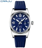 CRRJU 5027 Silicon Band Date Simple Casual Men's Watch