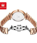 Olevs 5596 Luxury Elegant Men’s Watch -Rose Gold - Image 3